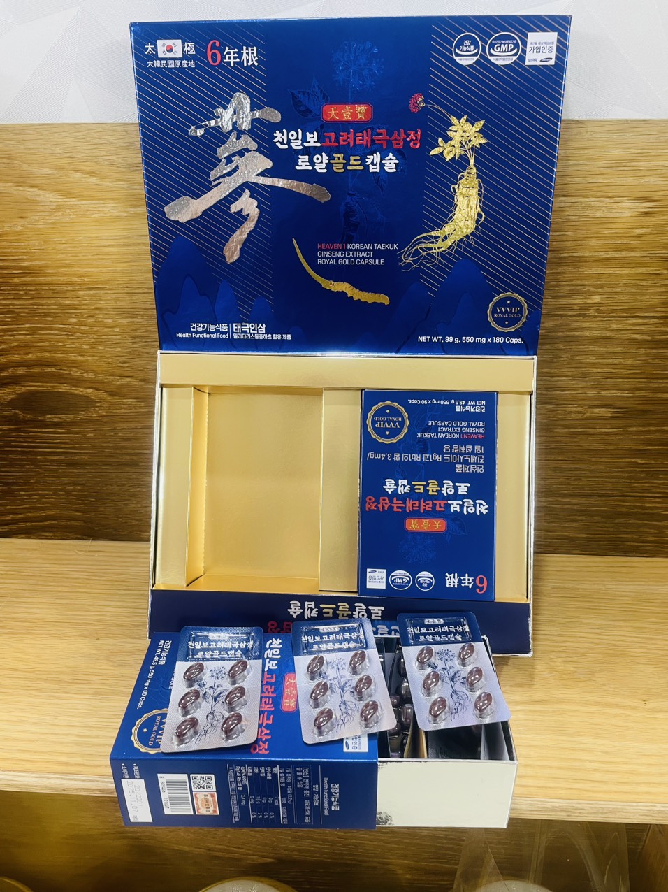  Thiên Sâm Đông Trùng Hạ Thảo 180 Viên Heaven 1 Korean Taekuk Ginseng Extract Royal Gold C